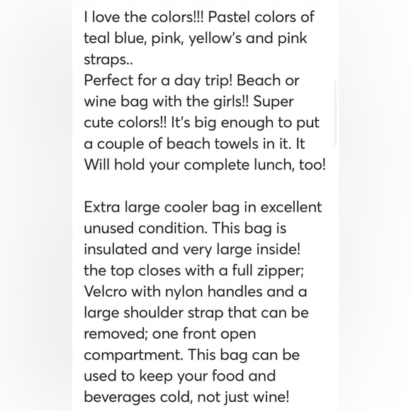 Pastel colors XL cooler bag, cup and t-shirt bundle like new condition - Picture 15 of 15